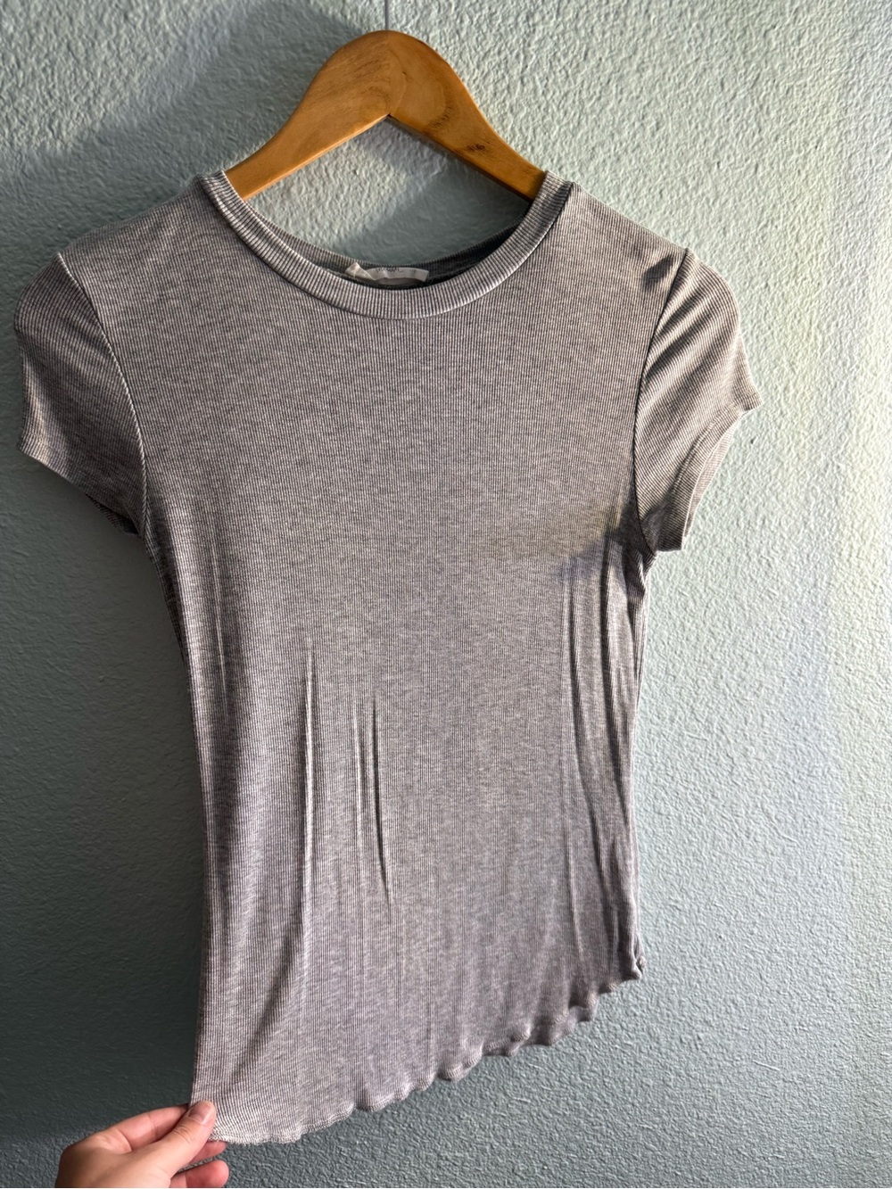 TALULAH Heather Gray Slim Crewneck Tee